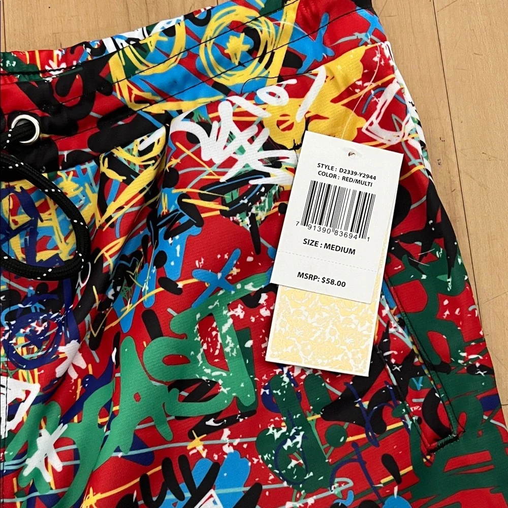Vibrant Graphic Men's Athletic Shorts - Picture 2 of 7